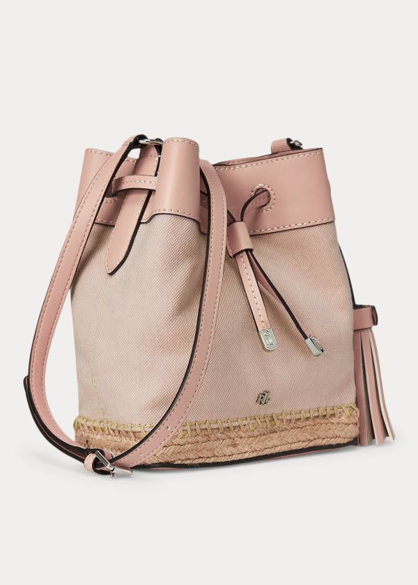 Bolsa Ralph Lauren Mujer Rosas - Canvas Mini Debby Drawstring - CYKFU9685